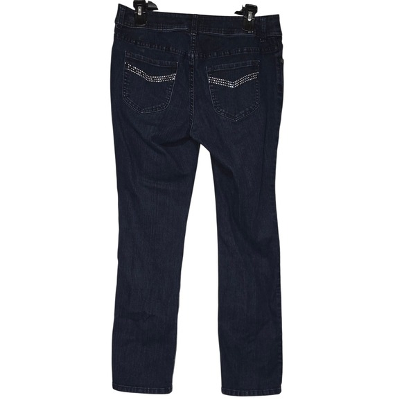 Chico's Jeans Slimming Girlfriend Ankle Beaded Design Stretch Size 4 30x28 - Picture 3 of 10